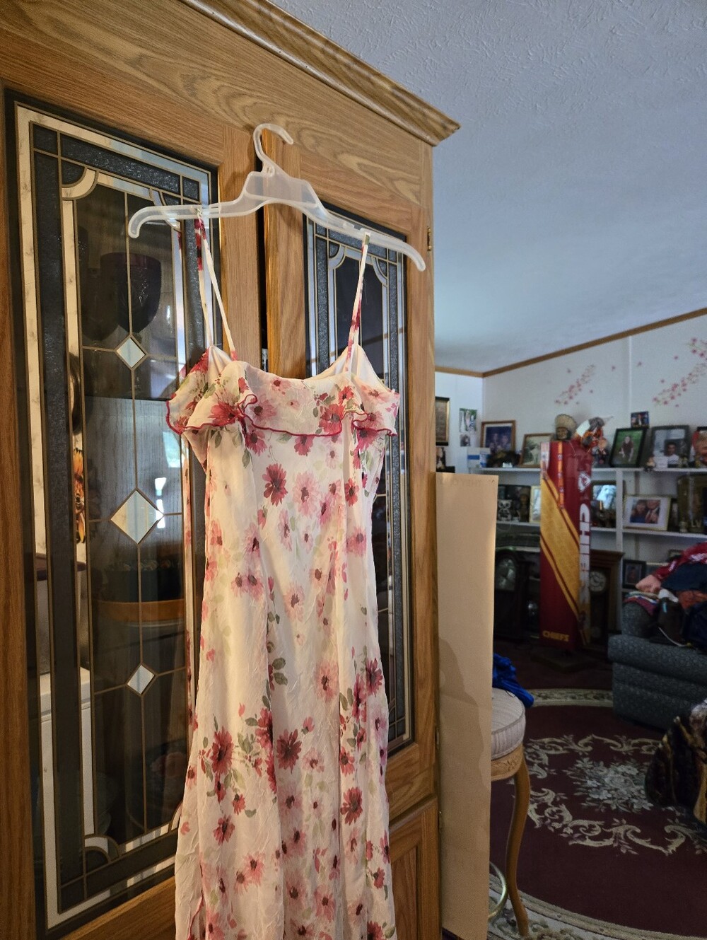 Floral Pink & White Slip Dress